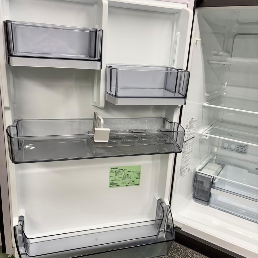 540 冷蔵庫　大型　左開き　300L〜400L ガラストップ　完全動作品