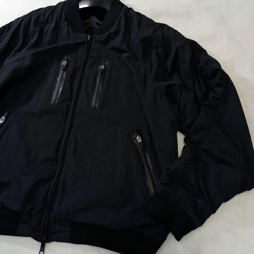 MASU リバーシブル　スカジャン ma-1　シルク100％　ブラック