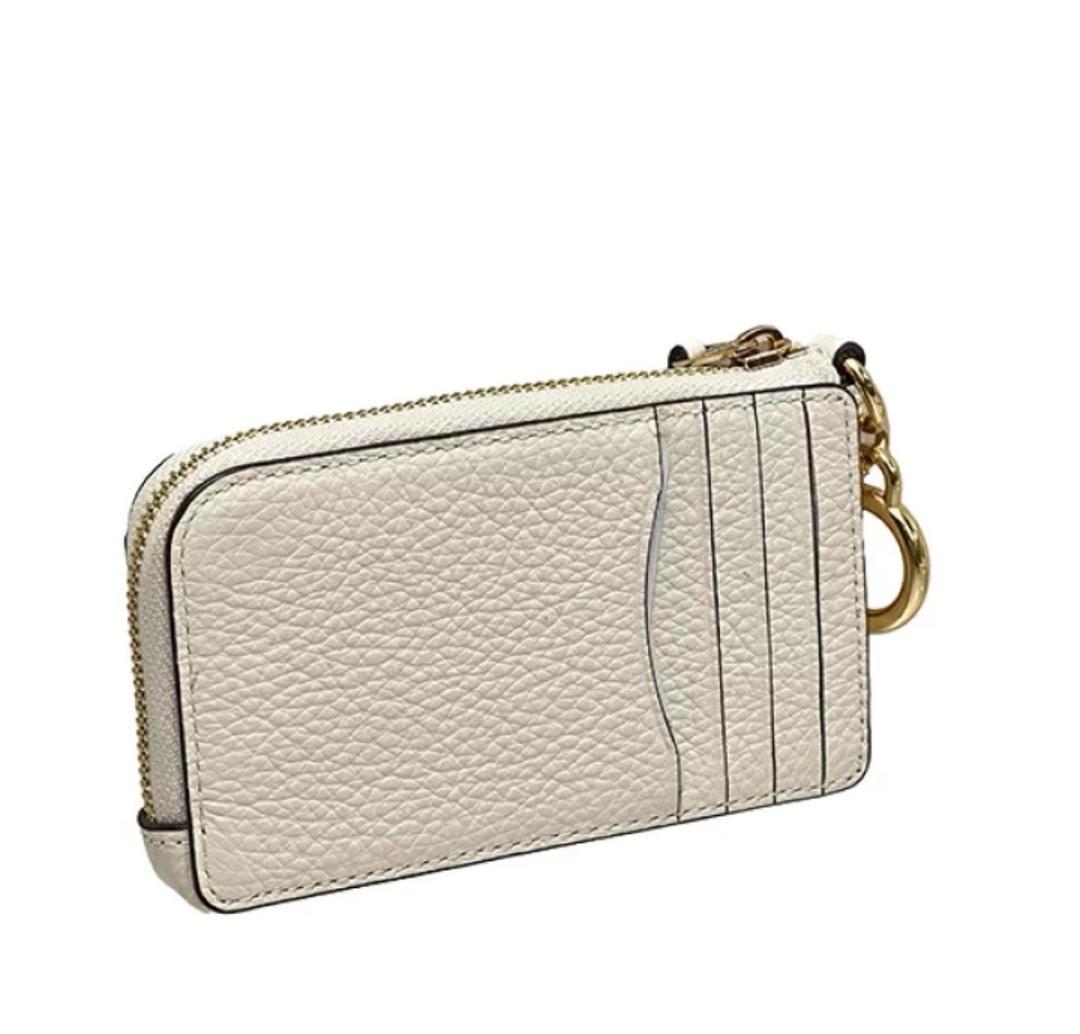 初売りCOACH コーチ カードケース ケース キーリング ぺブルレザー