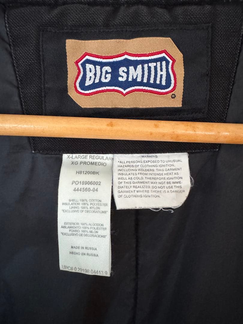 【希少】良品 ビッグスミス ダックベスト XL ブラック フェード ヴィンテージ