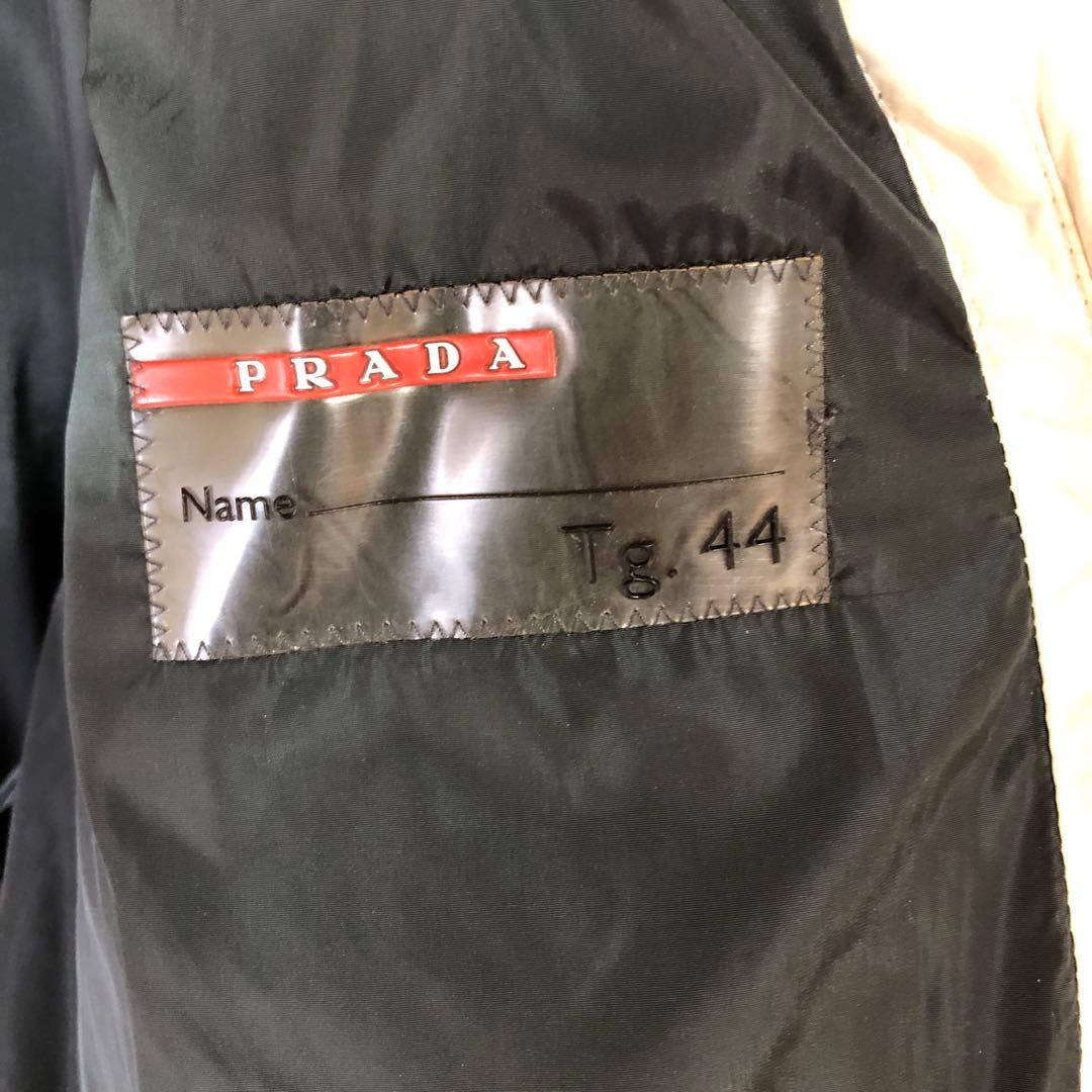 PRADA SPORT【プラダ 】 ロングダウンコート 赤ロゴ