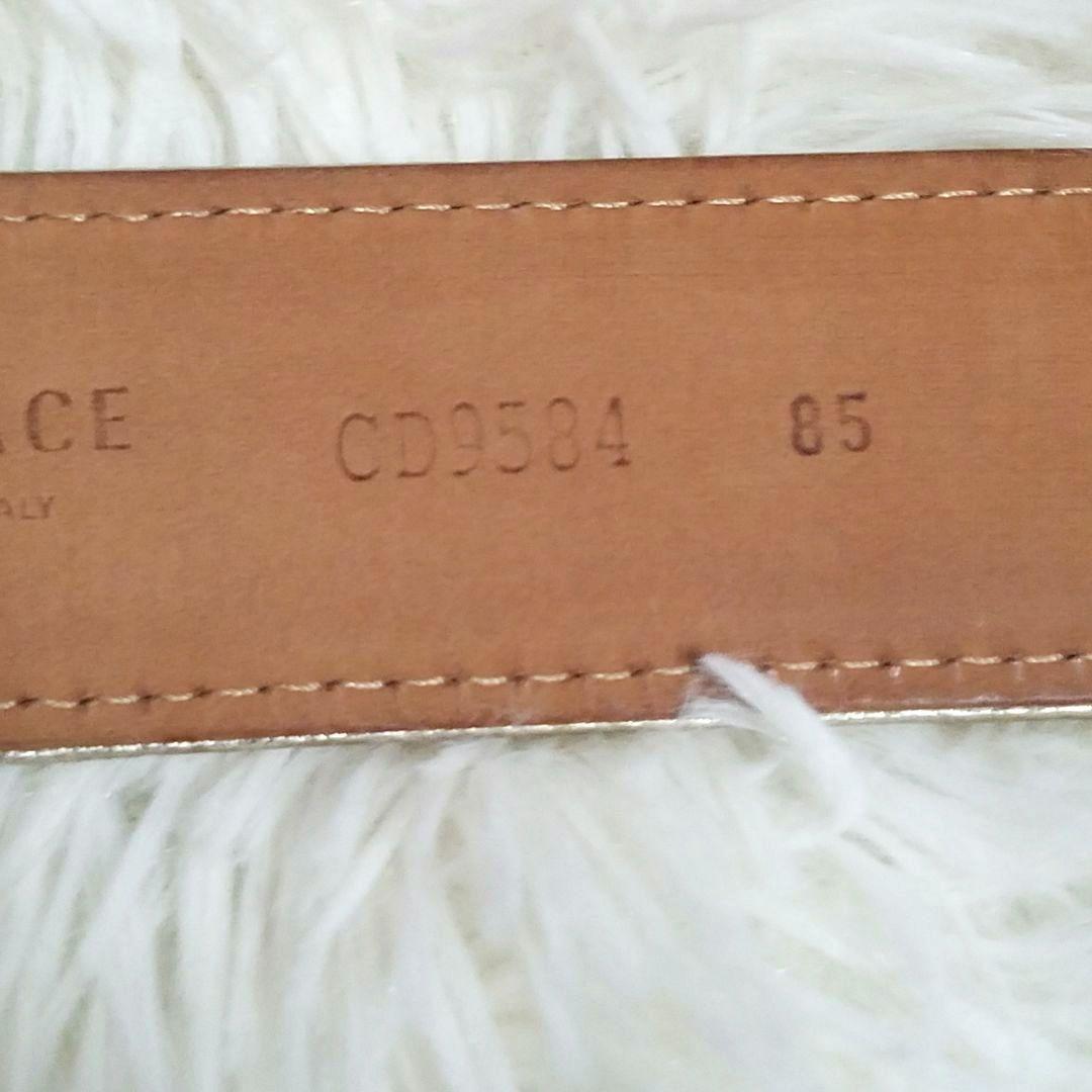 【極美品・希少】VERSACE ベルト レザー イタリア製 総柄 バックル 85