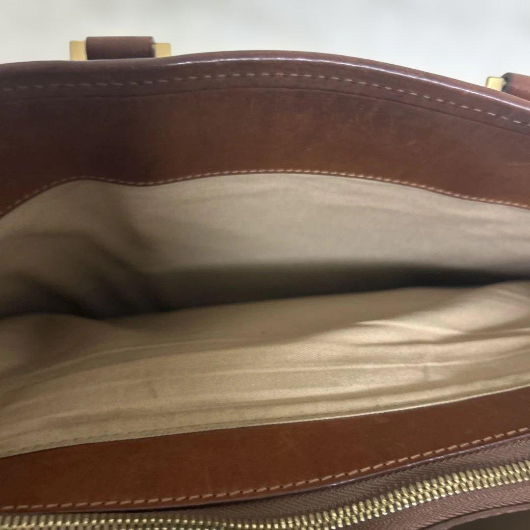 大峡製鞄　おおばせいほう　ビジネスバッグ　ブリーフケース　A4収納可能　ブラウン