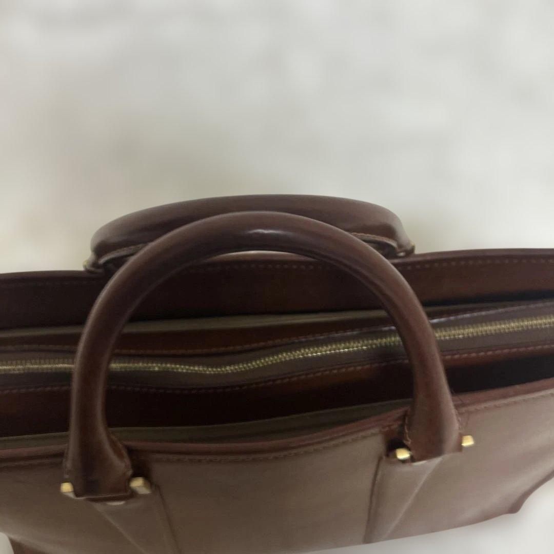 大峡製鞄　おおばせいほう　ビジネスバッグ　ブリーフケース　A4収納可能　ブラウン