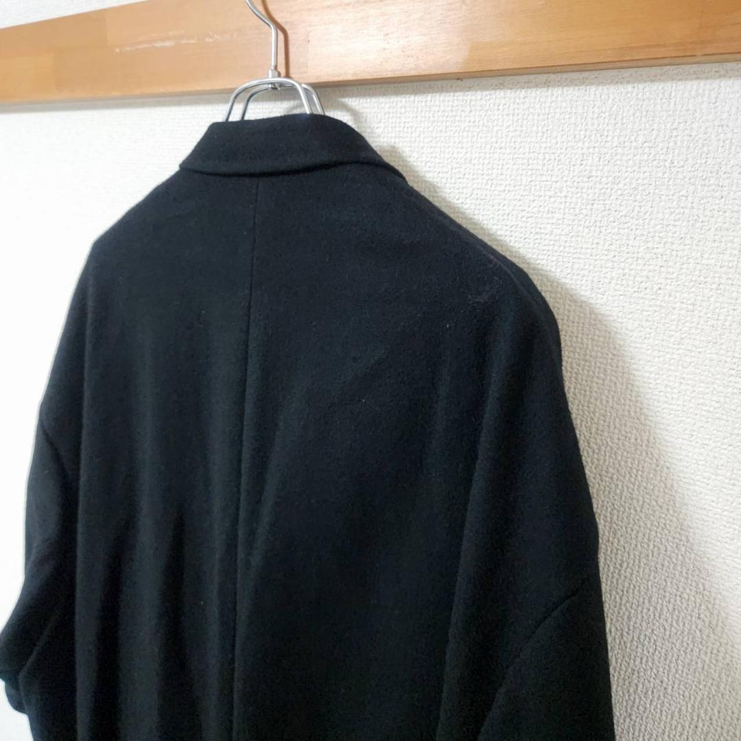 ラッドミュージシャン ロングコート チェスター S ウール ナイロン混 ブラック