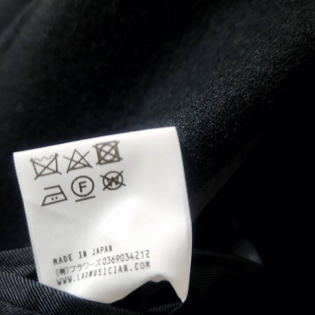 ラッドミュージシャン ロングコート チェスター S ウール ナイロン混 ブラック