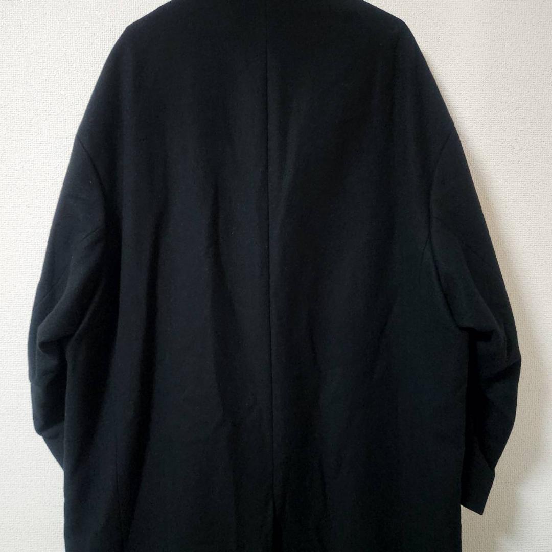 ラッドミュージシャン ロングコート チェスター S ウール ナイロン混 ブラック