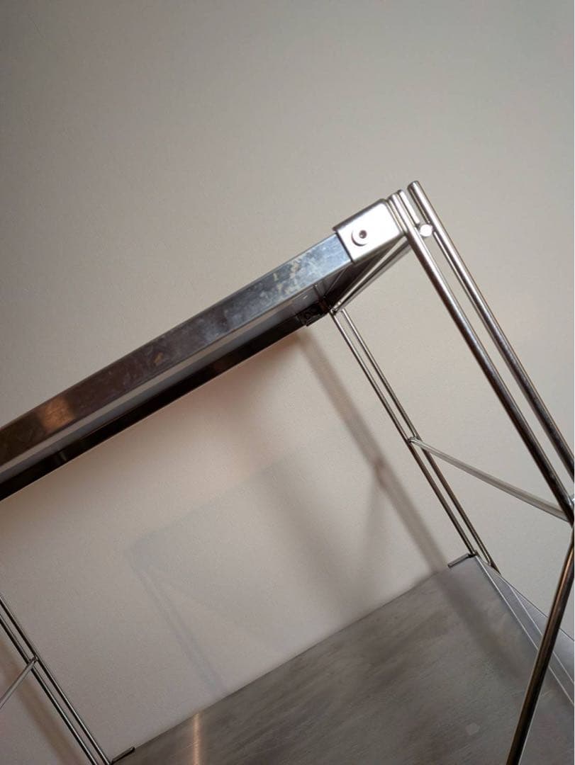 ■送料込■無印 ステンレスユニットシェルフ ステンレス棚 ワイヤーバスケット収納