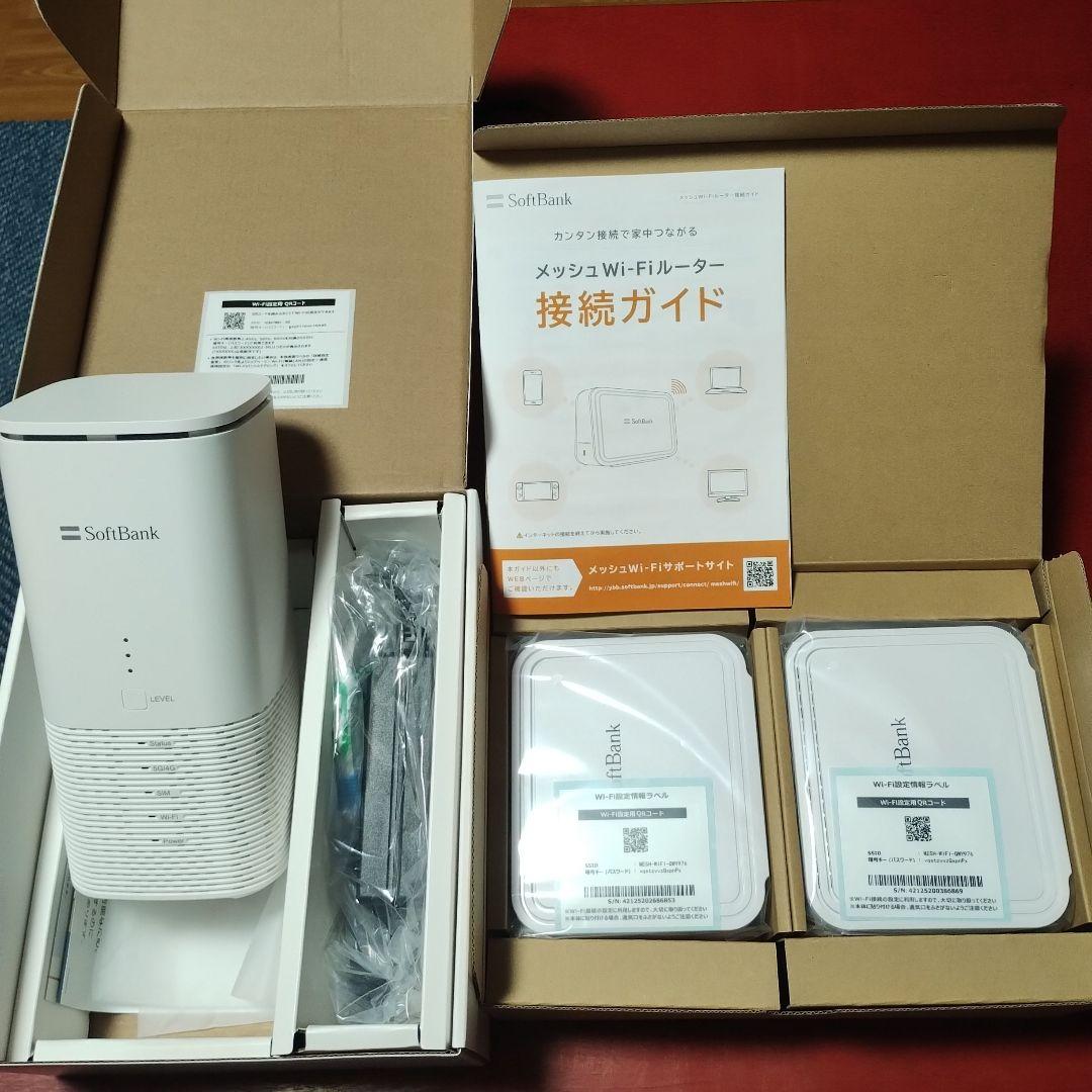 SoftBank メッシュWi-Fiルーター 本体2台　中古ターミナル6セット