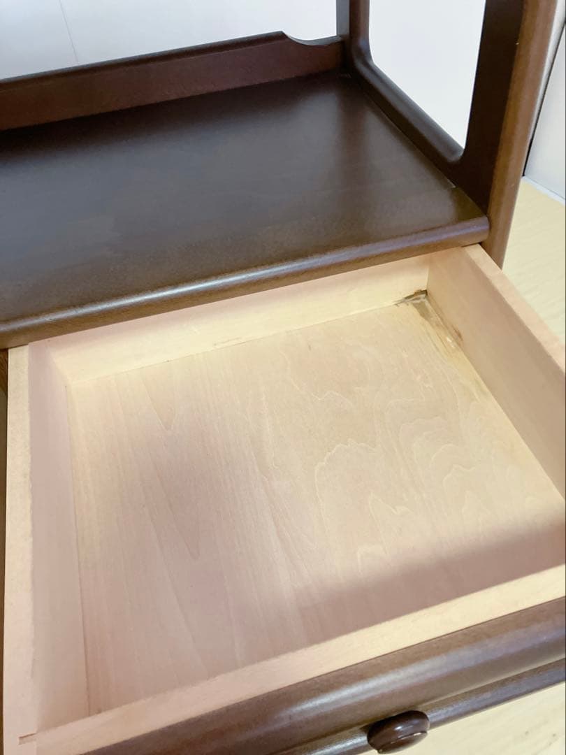 Karimoku カリモク 木製 電話台、FAX台　キャビネット飾り棚 収納　②