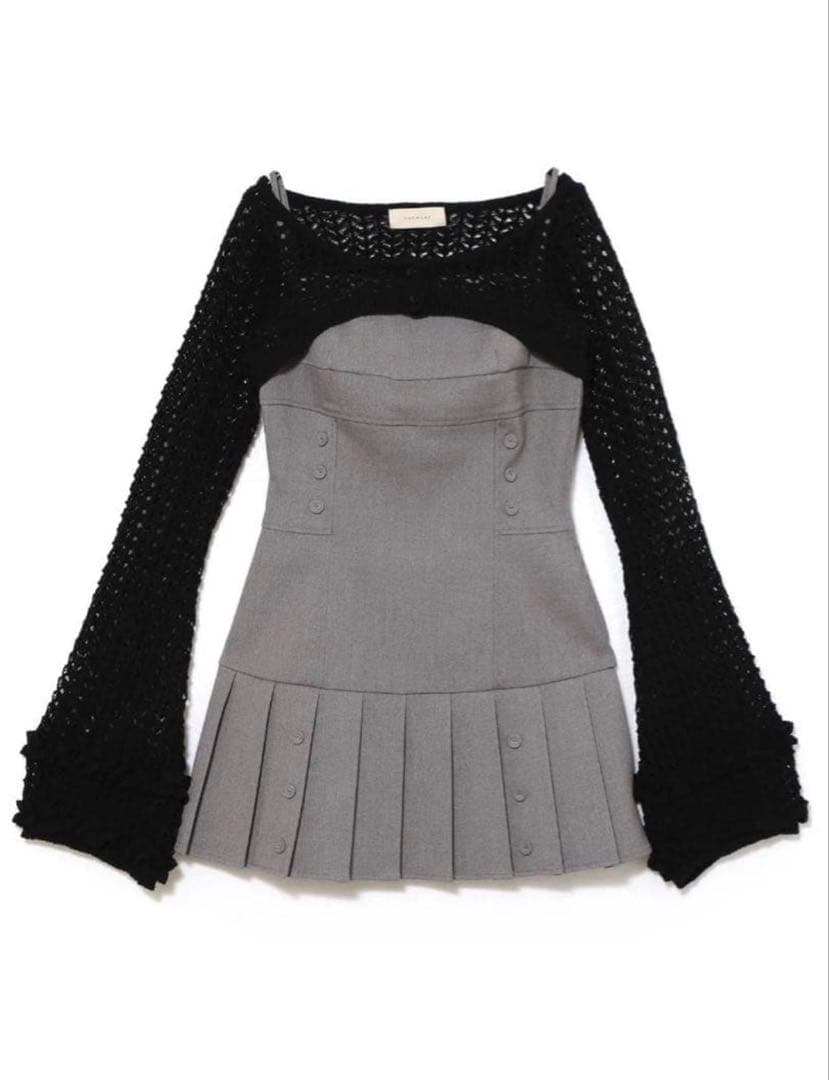 ワンピース Grenda pleats set mini dress andmary