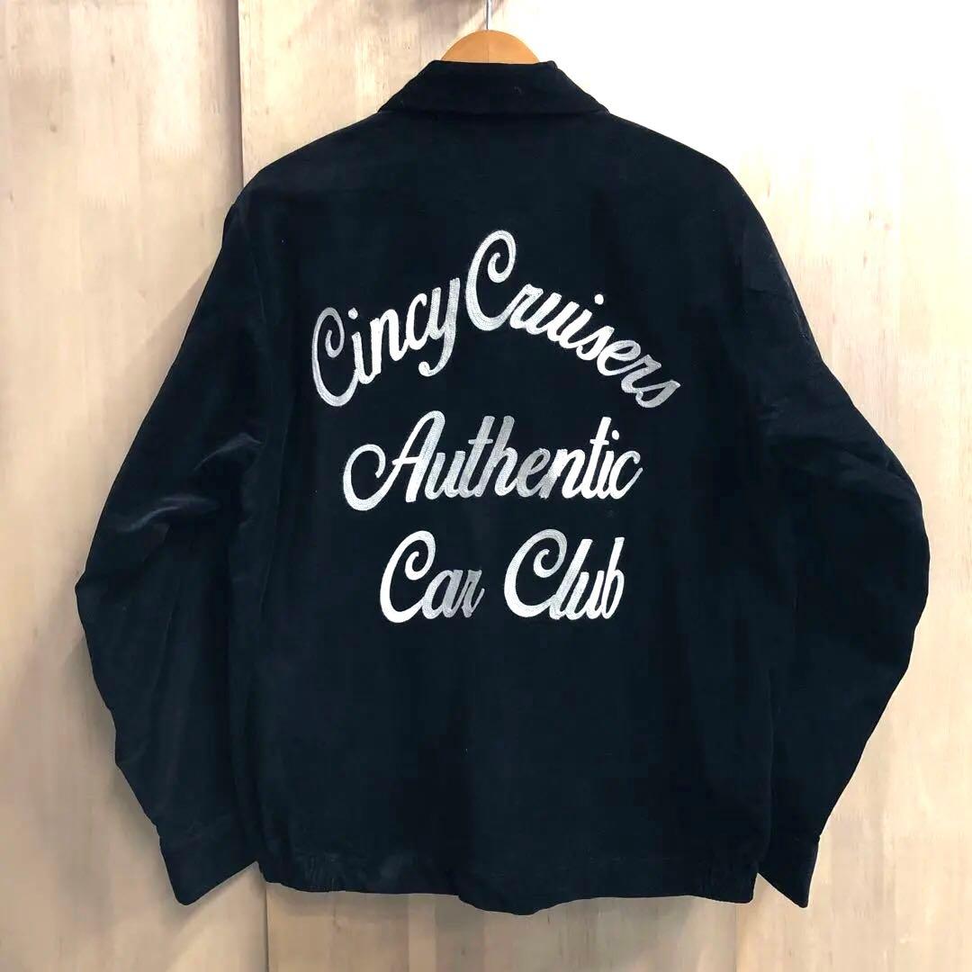ヒューストン カークラブ刺繍 ベロア別珍 ジャケット スイングトップ ブルゾン