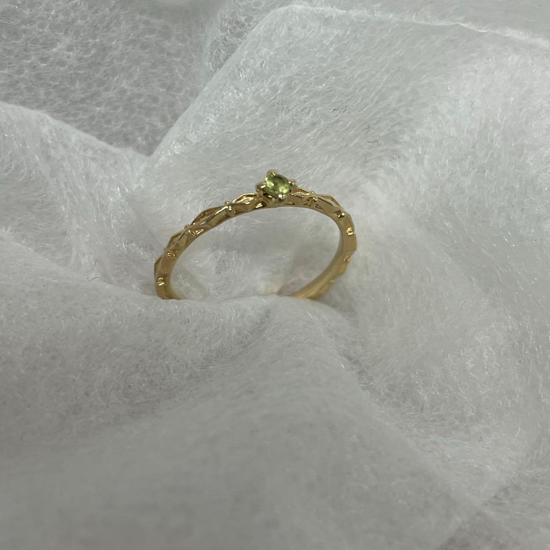 agete ペリドット リング 5号　指輪