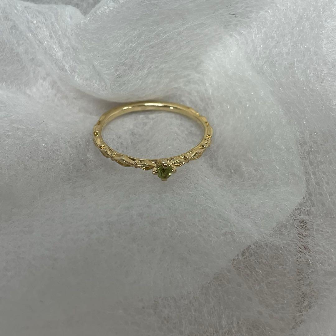 agete ペリドット リング 5号　指輪