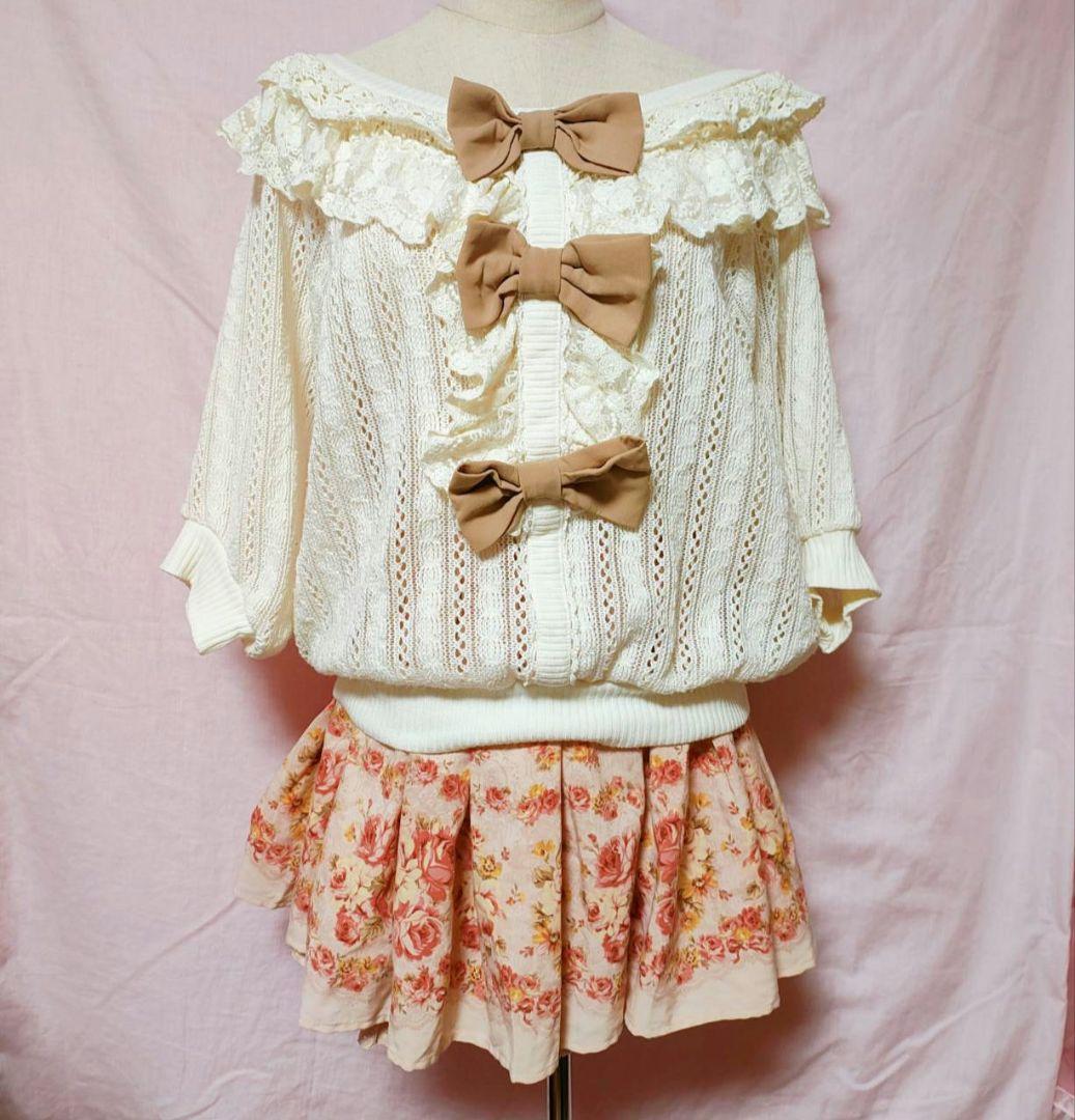 お寿司ページ　リズリサ リボンレーストップス 姫 平成ギャル 00s