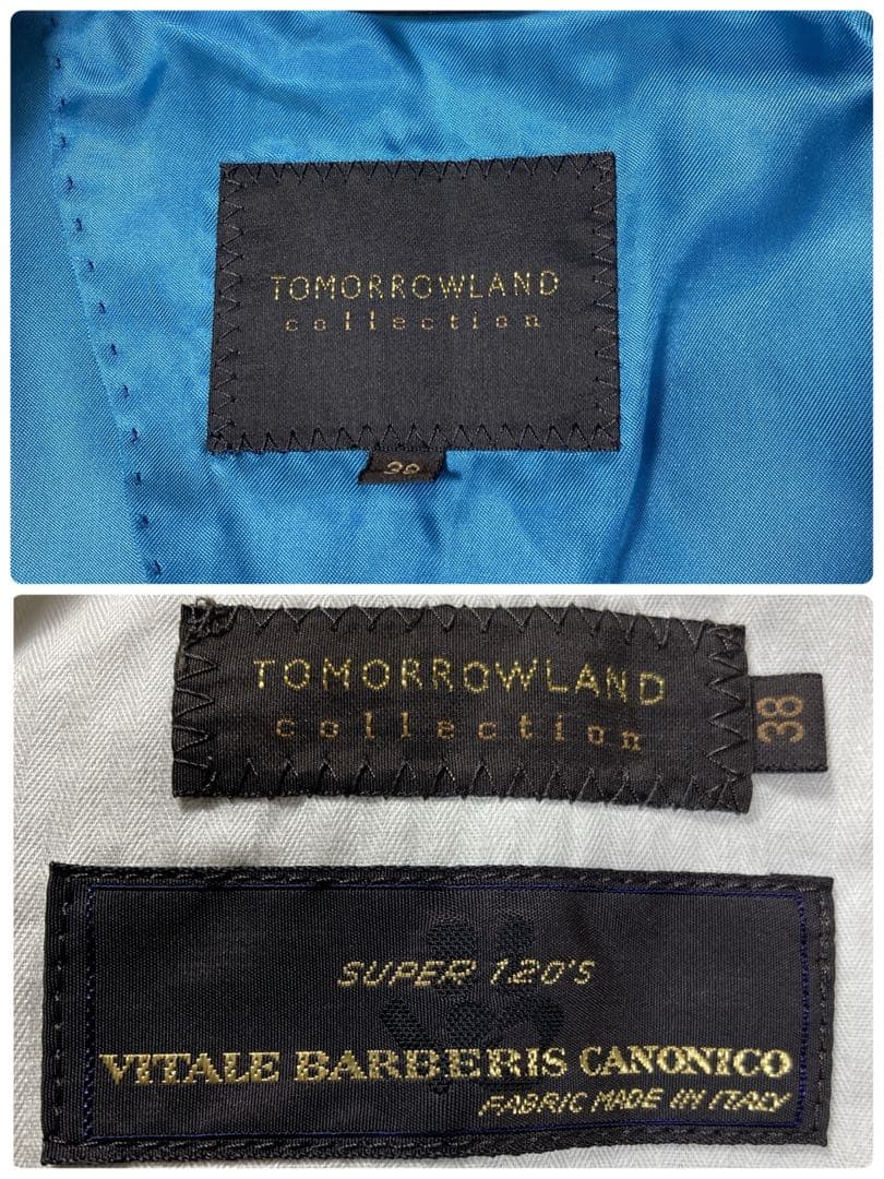 トゥモローランド　カノニコ生地　super120's ブラック　サイズ38(M)