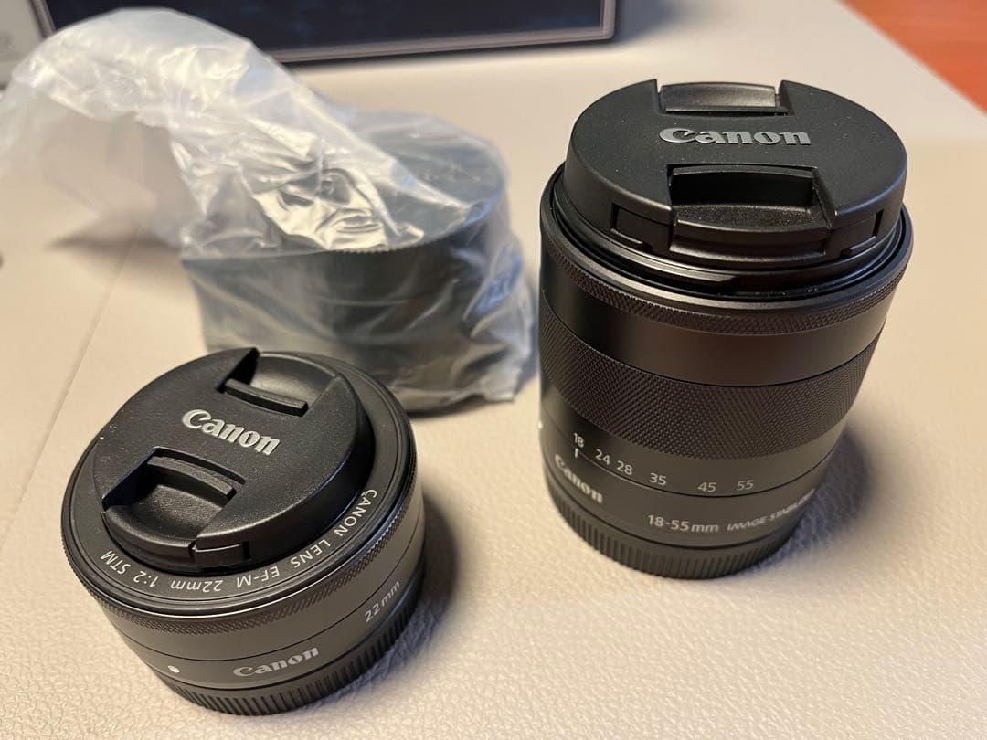 美品 Canon EOS M2 D 一眼レフ トリプルレンズキット➕望遠レンズ付