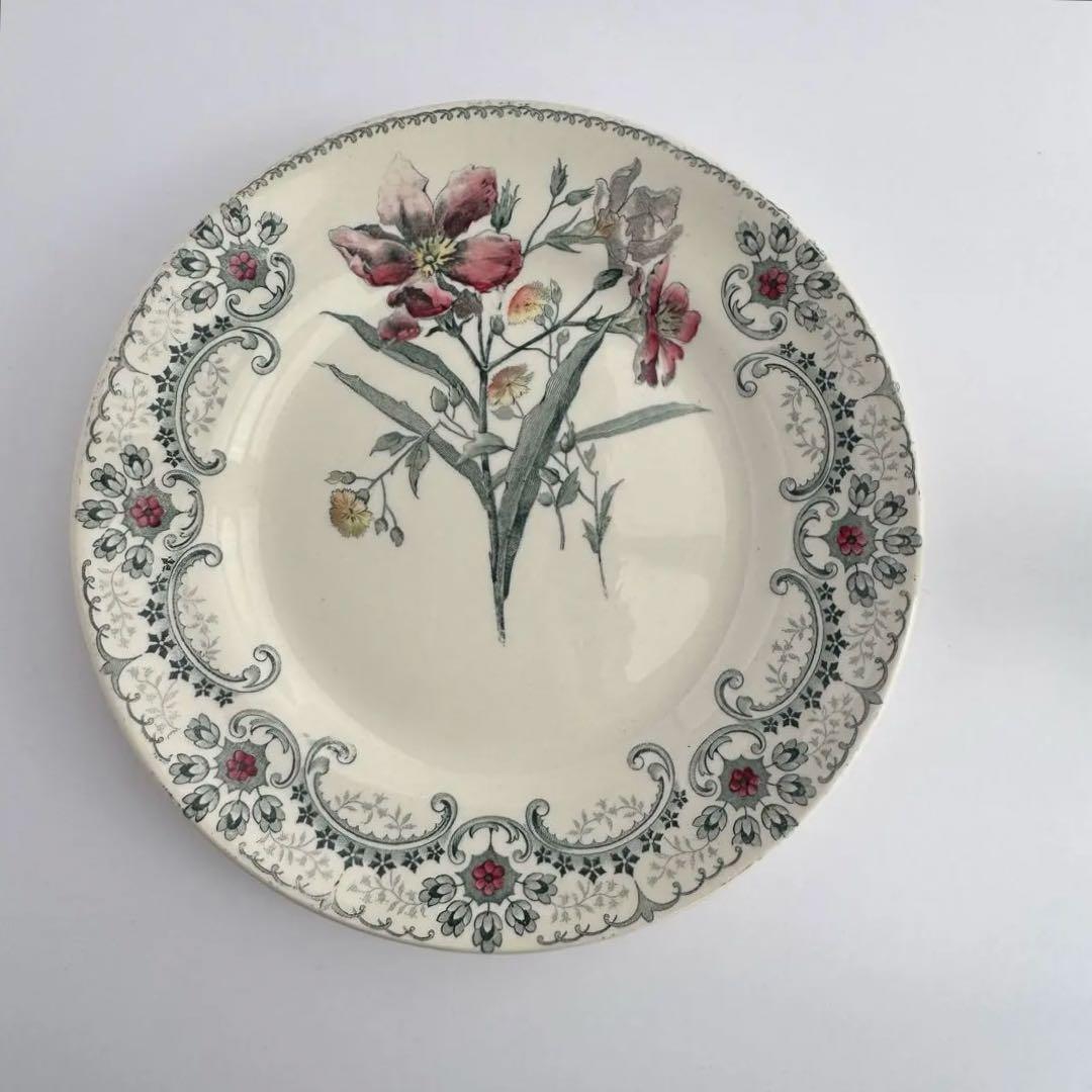 希少　美品　フランスアンティーク　ジョワジールロワ　切り花　平皿