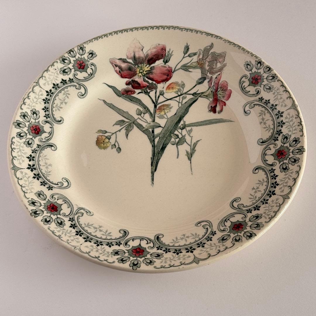 希少　美品　フランスアンティーク　ジョワジールロワ　切り花　平皿
