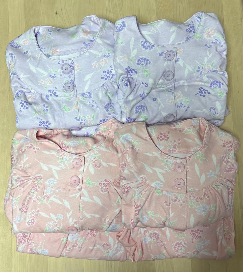 【専用yuunonn様】介護パジャマレディースM 4枚（ピンク2.パープル2）