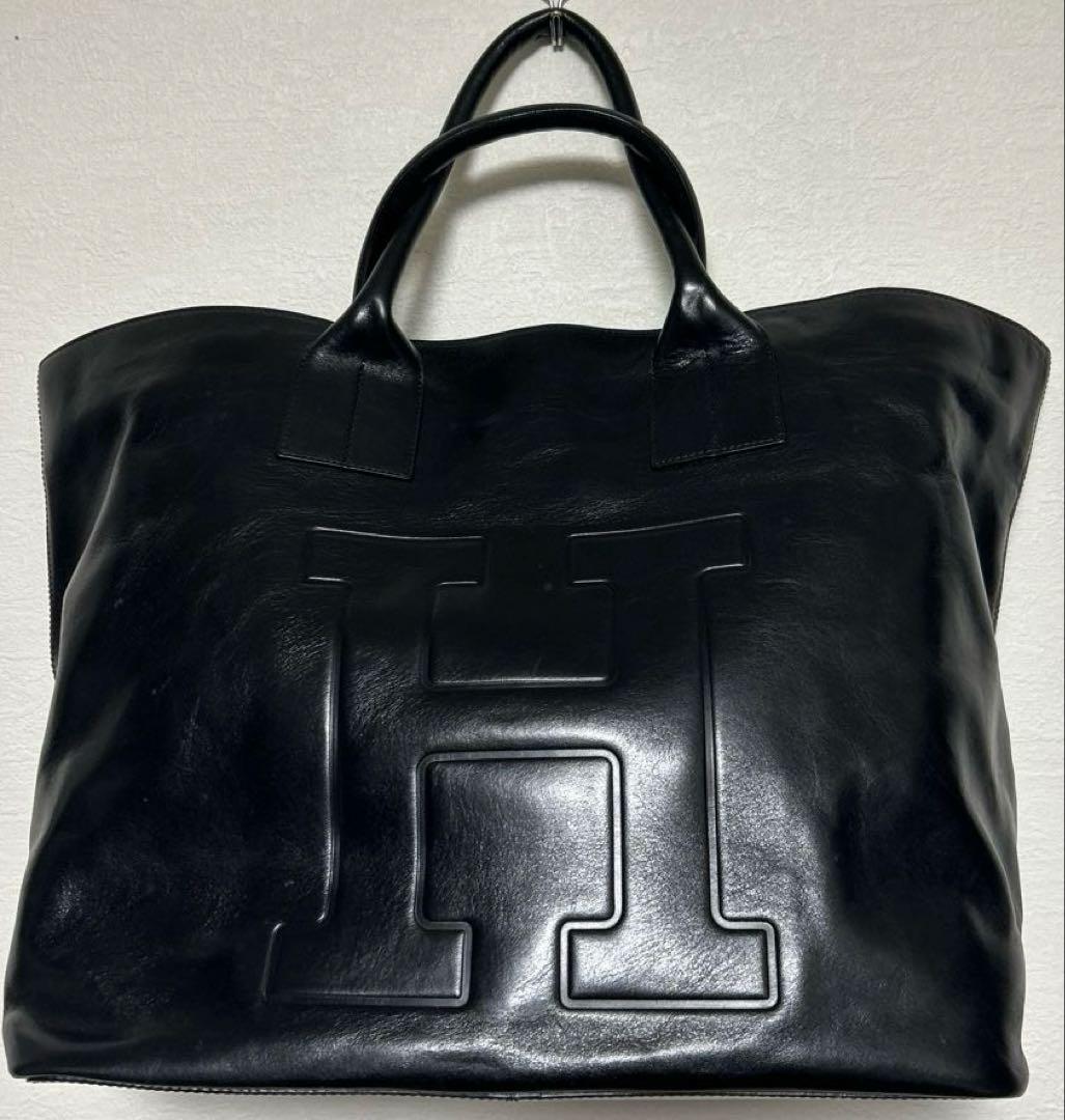 HIROFU/ヒロフ/Hロゴ/トートバッグ/レザー/BLK