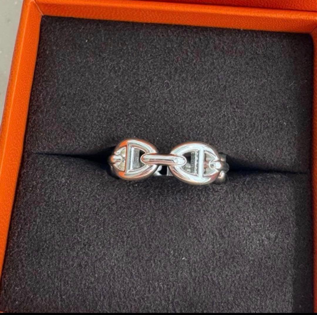 1月のみ値段！HERMES シェーヌダンクル アンシェネPM リング 7号 新品