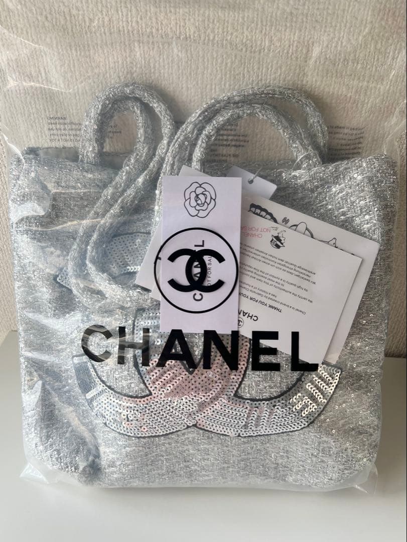 CHANEL シャネル ココマーク ツイード スパンコール トートバッグ