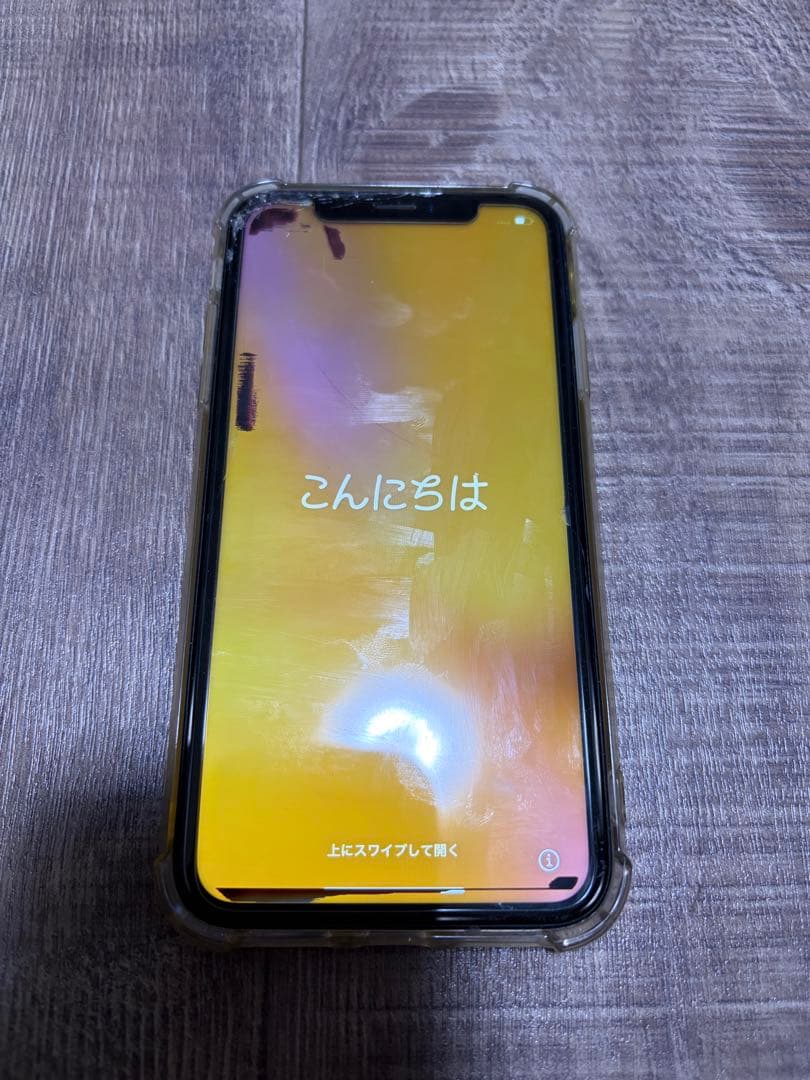 Apple iPhone XR イエロー 透明ケース付き