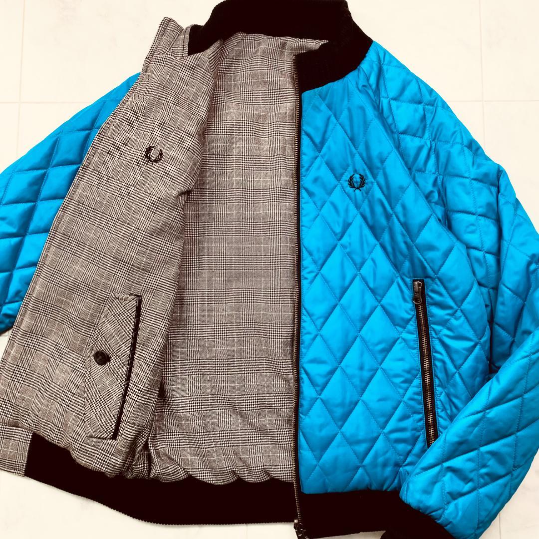 フレッドペリー リバーシブル キルティング ブルゾン 刺繍ロゴ