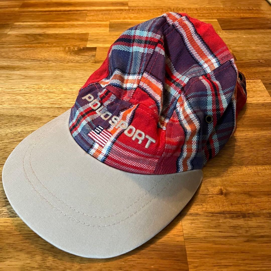 キャップ　5パネルキャップ　ヴィンテージキャップ　ポロスポ　90s