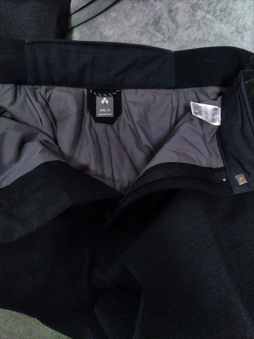 美品　モンベル　ドライテック　インシュレーテッドパンツ　メンズ　黒