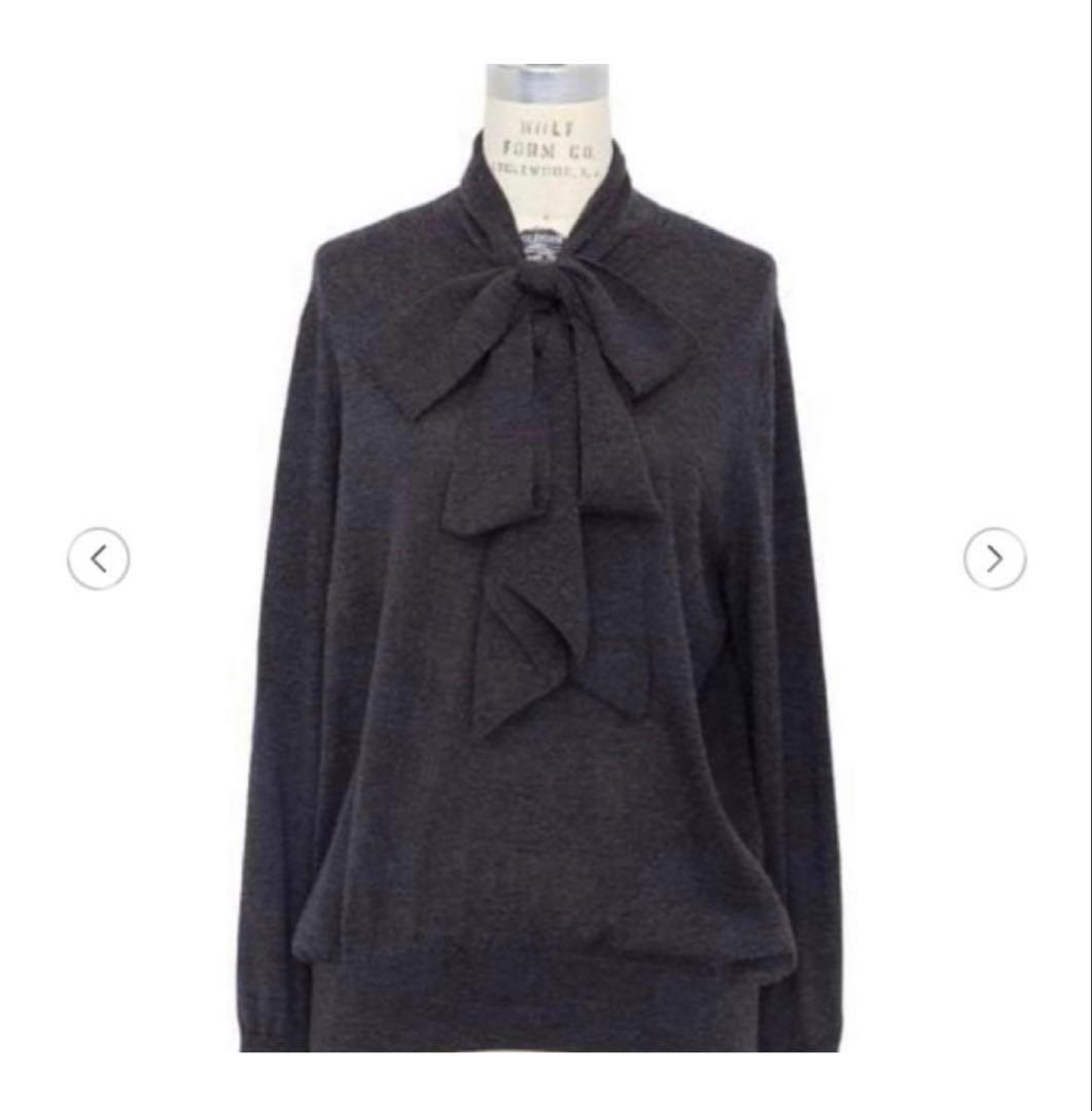 ドゥロワー　ボウタイ　カシミヤシルクニット