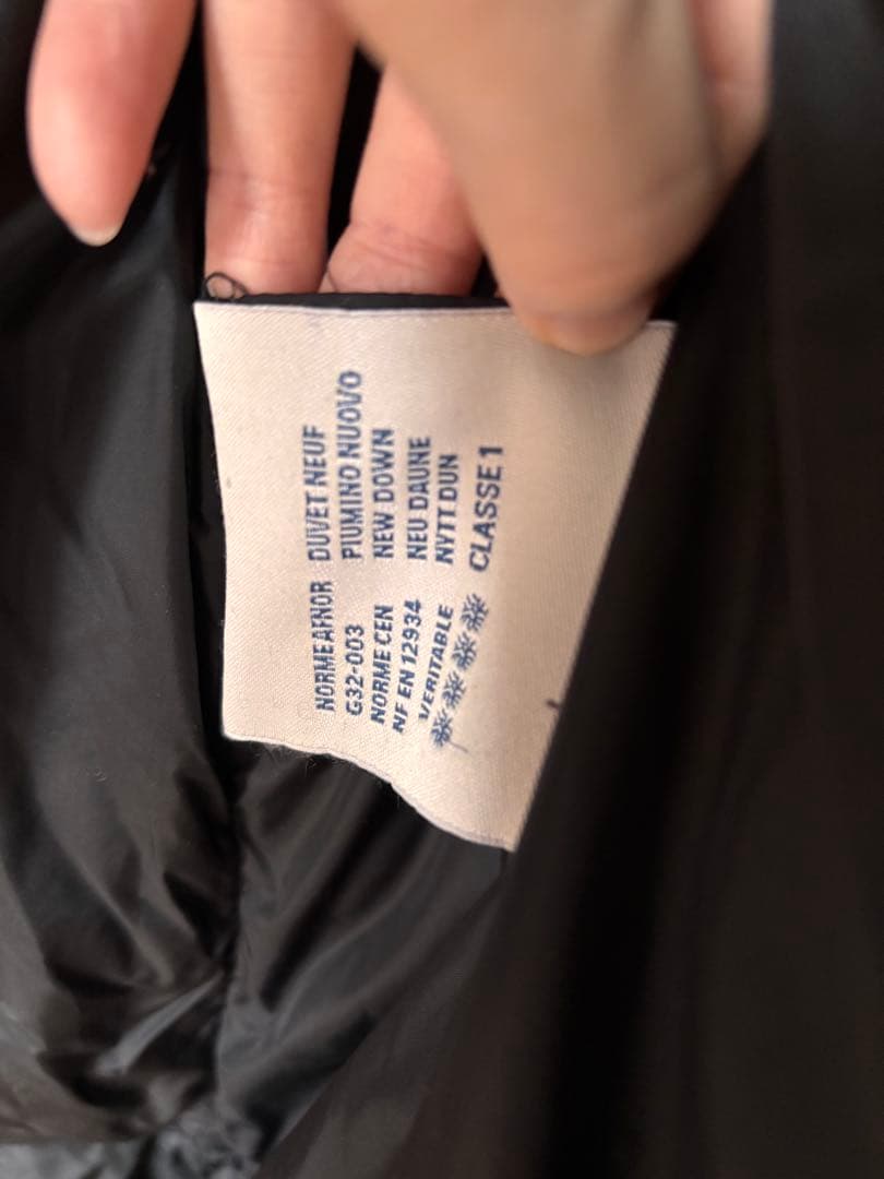 モンクレール ファスナー破損 黒ロングダウンコート MONCLER