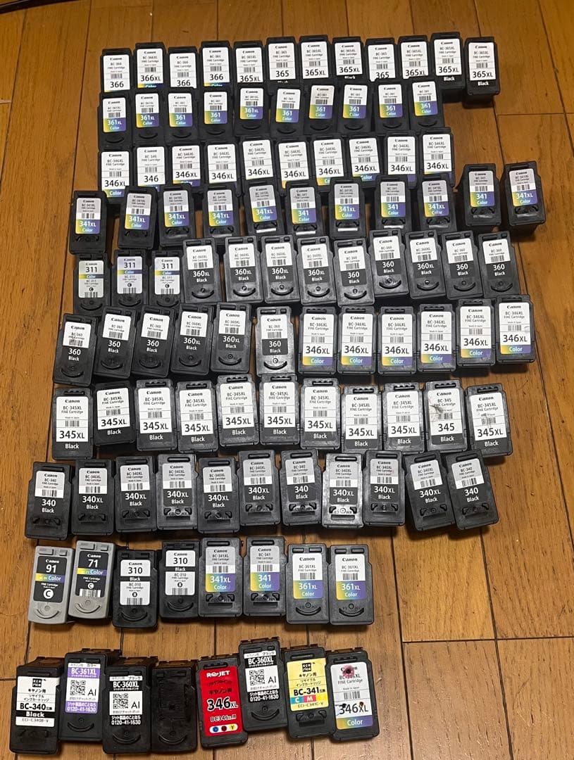 CANONインクカートリッジ使用済み