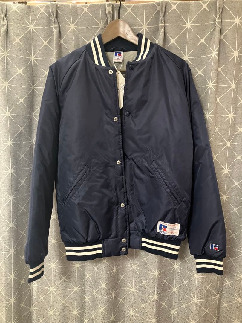 RUSSELL ATHLETIC ネイビー　バック　ロゴスタジャン　タグ付未使用