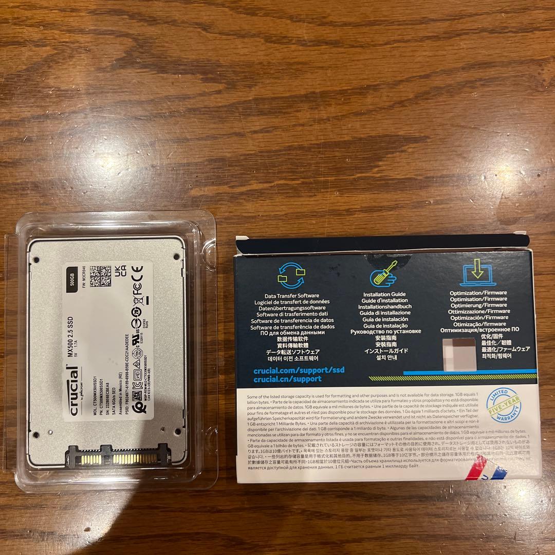 crucial MX500 2.5インチ SSD 500GB
