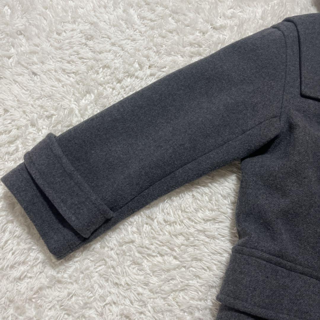 Mila Owen ロング ダッフルコート チャコールグレー