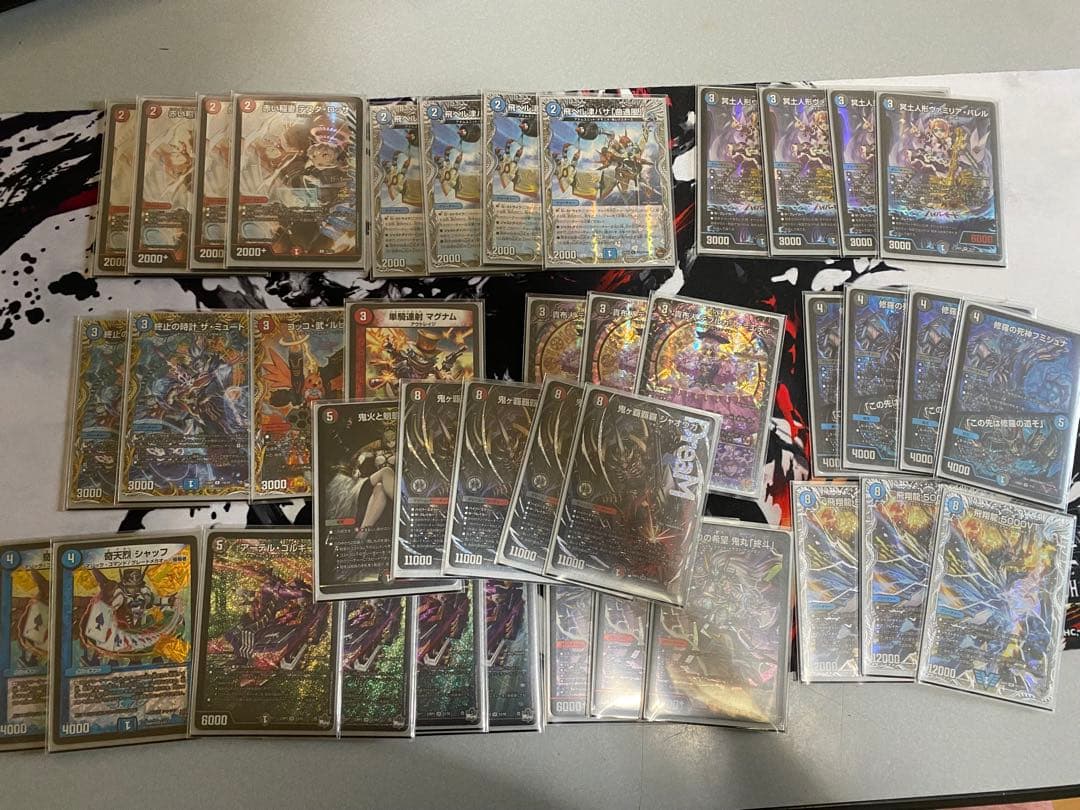 デュエマ引退品　クローシスジャオウガ　デッキ　調整パーツ、スリーブ付き