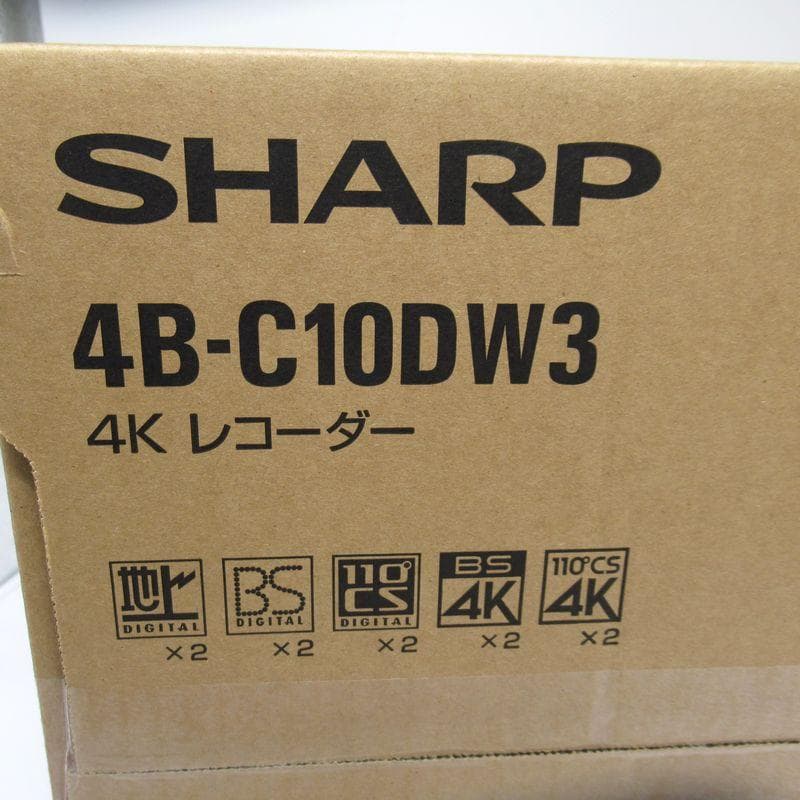 新品 SHARP ブルーレイレコーダー 4B-C10DW3 HDMIケーブル付き
