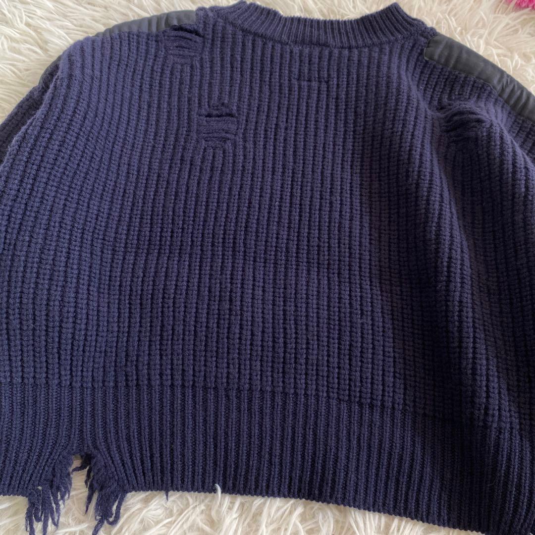 ぽんずRHODOLIRION ロドリリオン　ダメージニット　ツイルニット