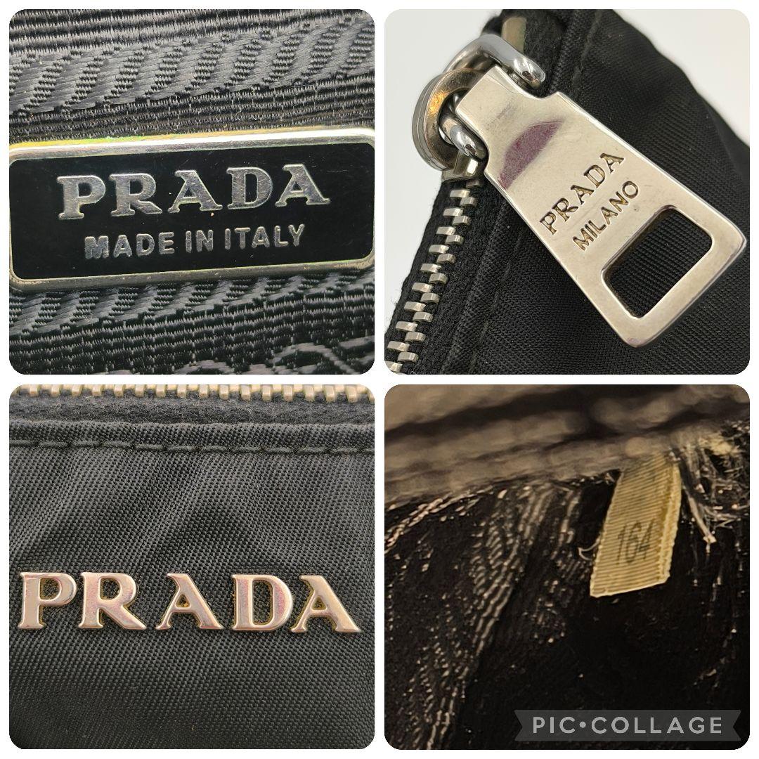 激レア✨PRADA スカル ポーチ ドクロ ブラック テスート プラダ