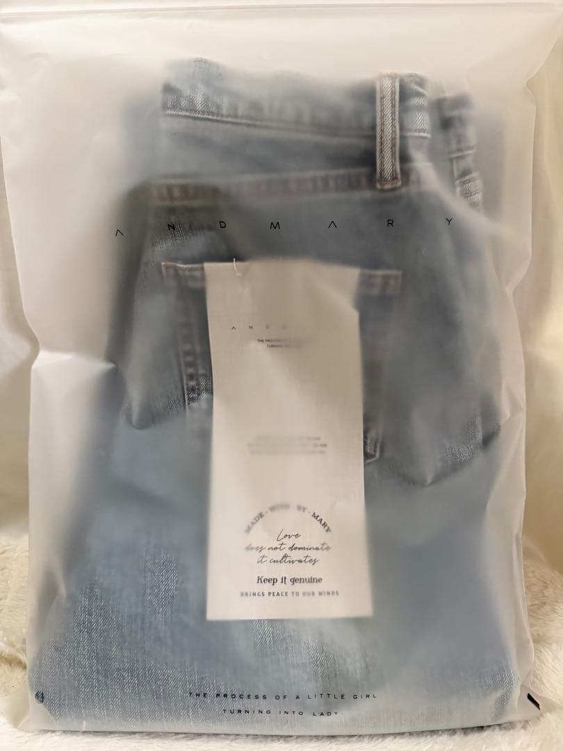 アンドマリー andmary Mary logo flare denim