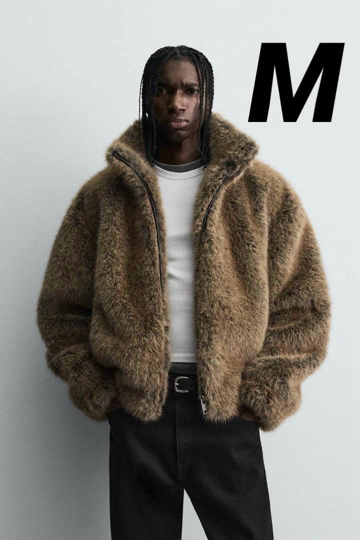 ZARA ザラ ショートフェイクファーコート M