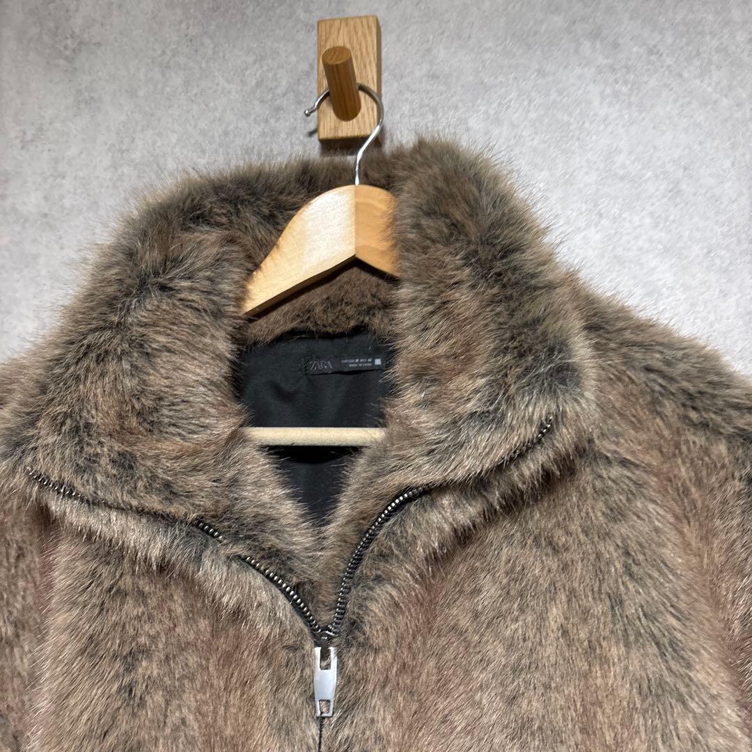 ZARA ザラ ショートフェイクファーコート M