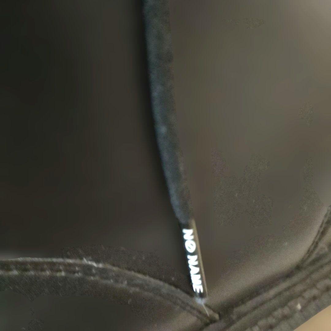 NO NAME レースアップ ブーツ サイドジップ 黒 40 ロゴ 厚底