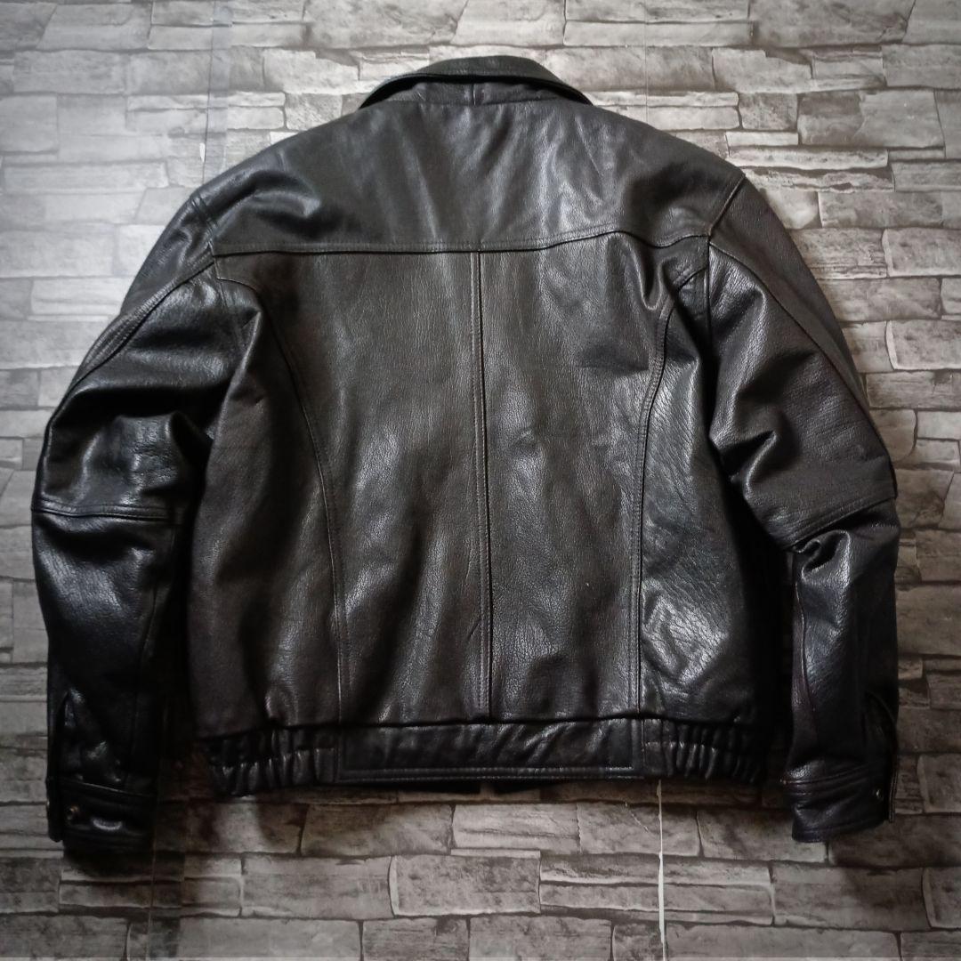 シンプルでゴツくて重い革ジャン☆リアルレザージャケット シングルライダース