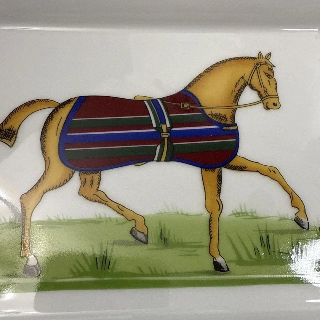 エルメスの馬のイラスト 陶器製灰皿