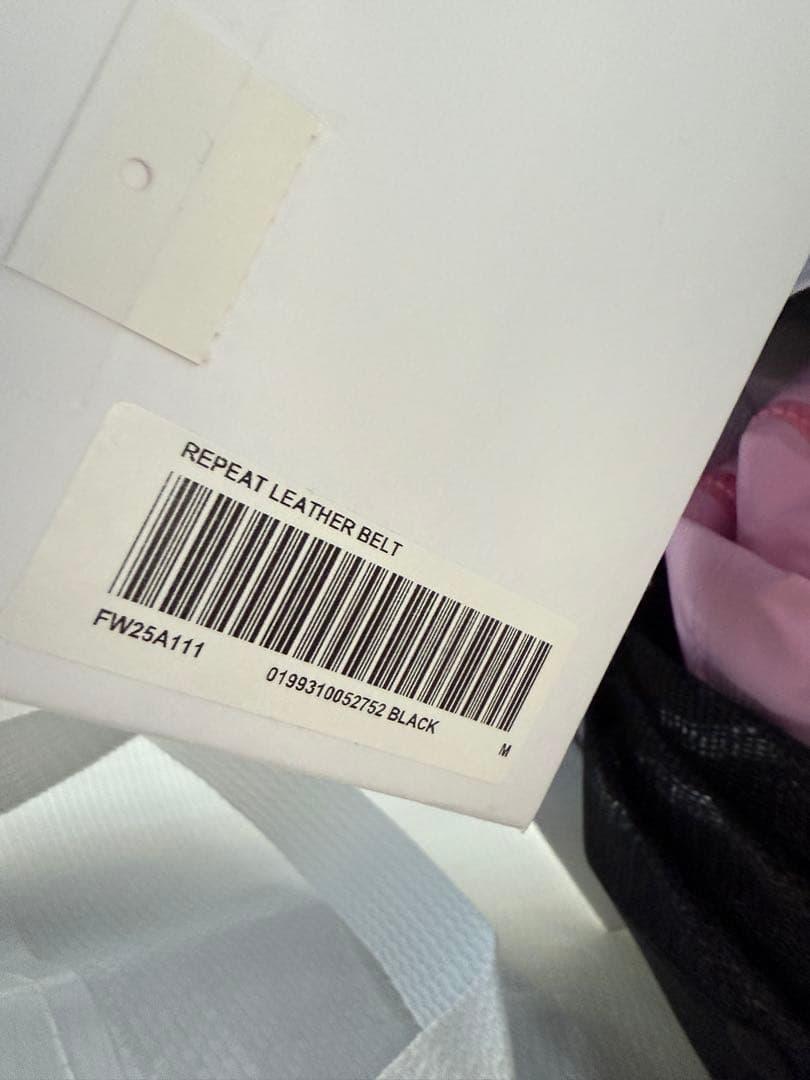 REPEAT LEATHER BELT ブラック M