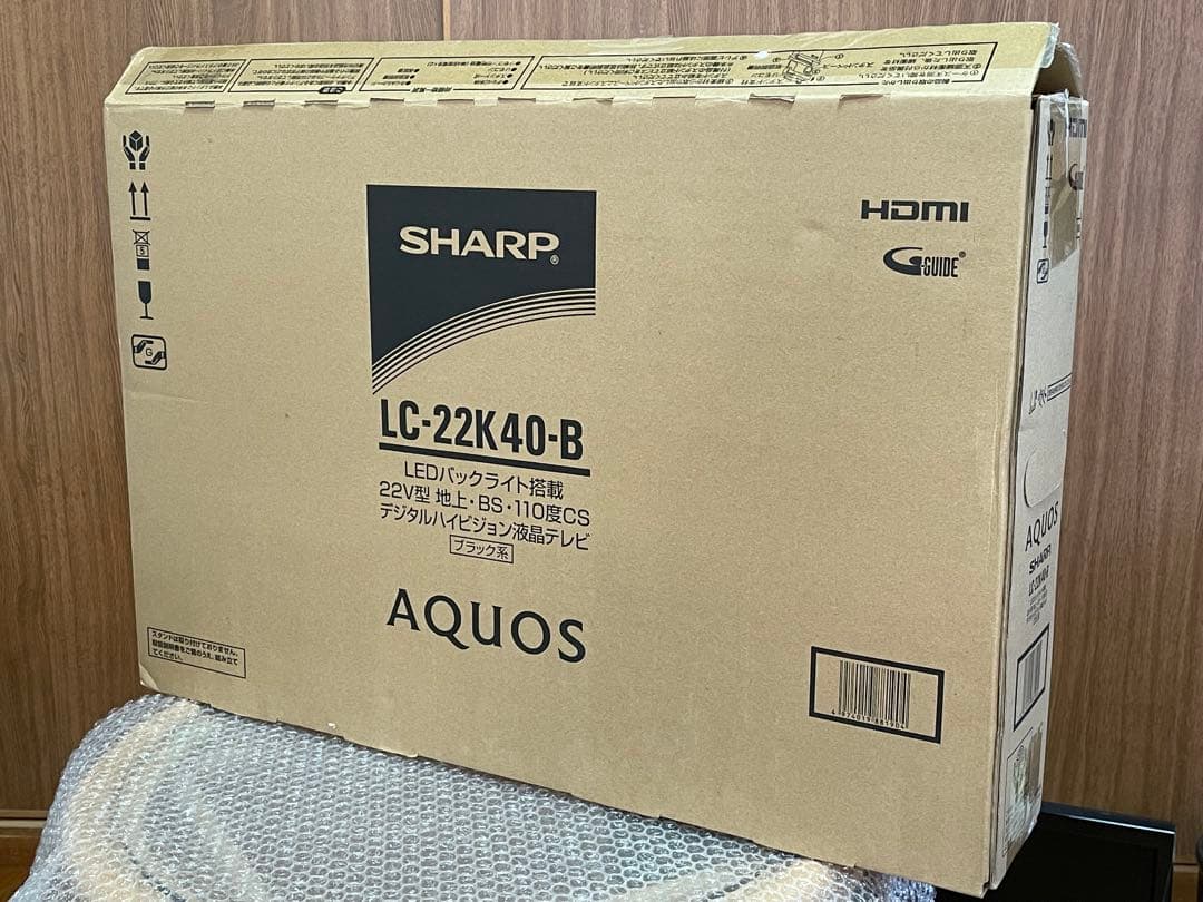 【美品】シャープアクオス フルハイビジョン液晶テレビ LC-22K40-B