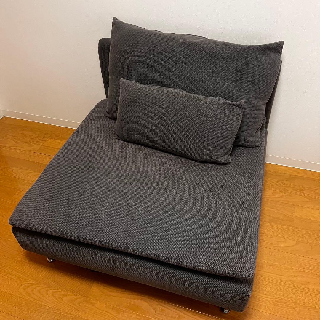 9/28まで【送料込み】IKEA ソファソーデルハムン　ダークグレー(1人掛け)